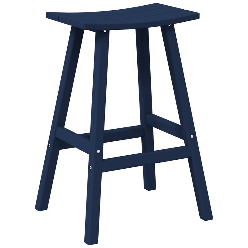 Laguna Hdpe All Weather Outdoor Patio 29" Saddle Seat Bar Stool