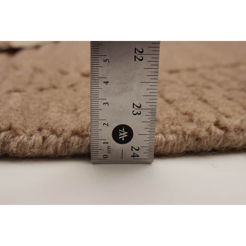 Kashkuli Gabbeh Tan Rug 4'0" x 4'0" - 4'0 x 4'0