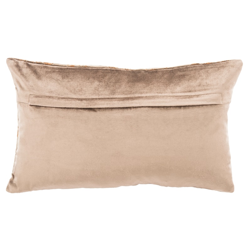 SAFAVIEH Carlijn Beige/ Gold Metallic 12 x 20-inch Decorative Pillow