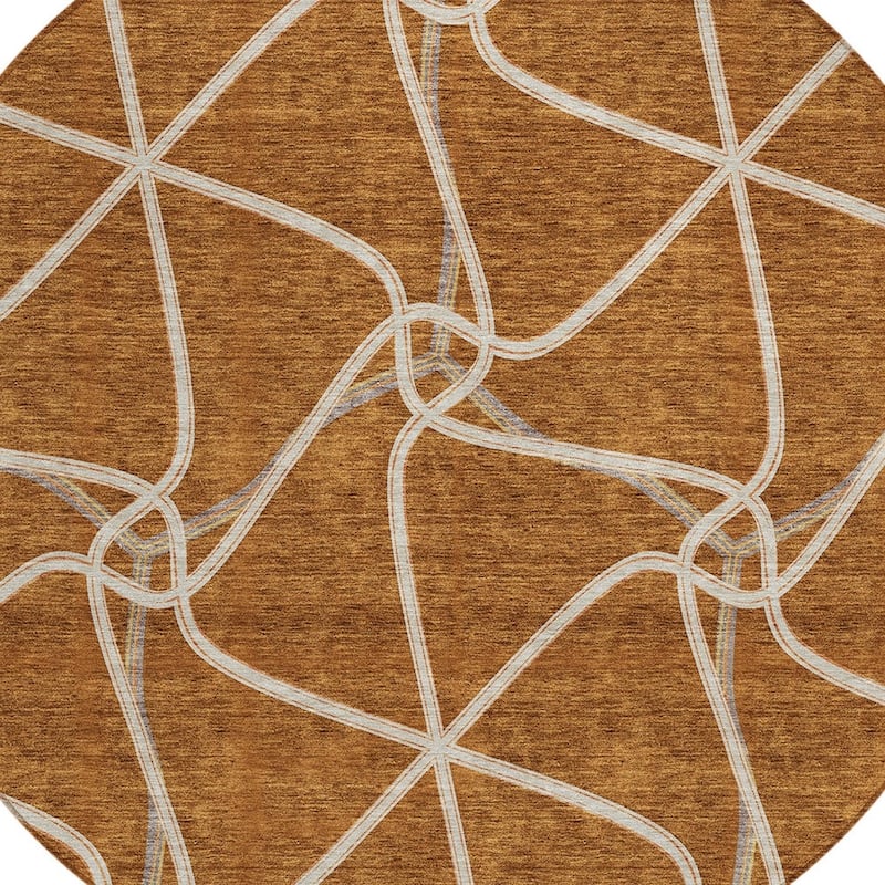 HomeRoots Geometric Contemporary Rectangle Outdoor Rug