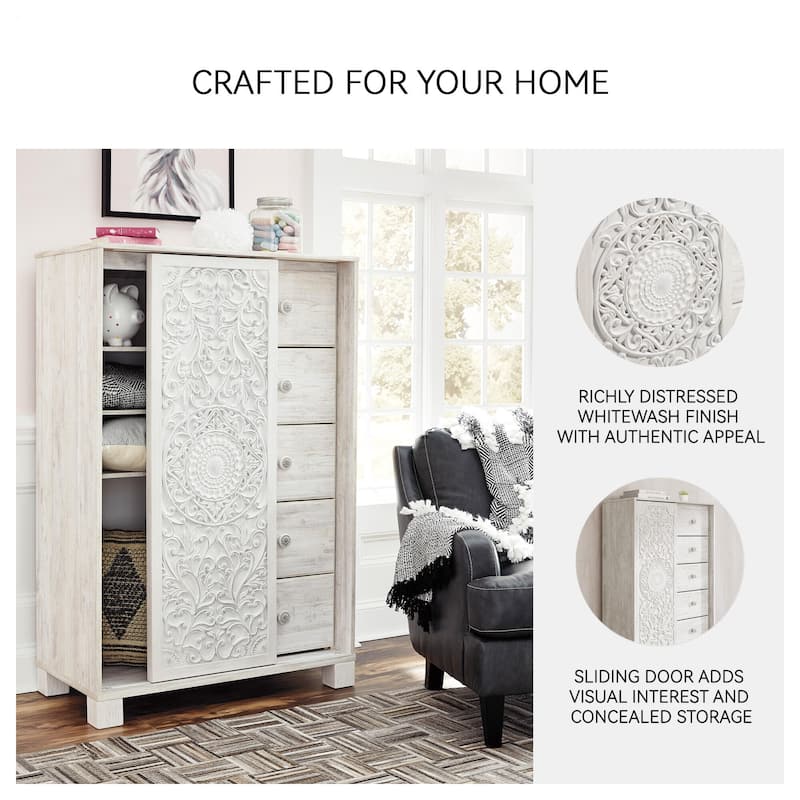 Paxberry Dressing Chest - Traditional Style - Whitewash
