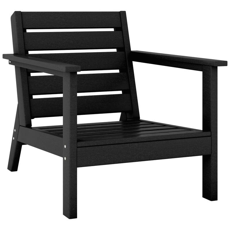 Polytrends Birchwood All Weather Poly HDPE Outdoor Patio Deep Seating Arm Chair