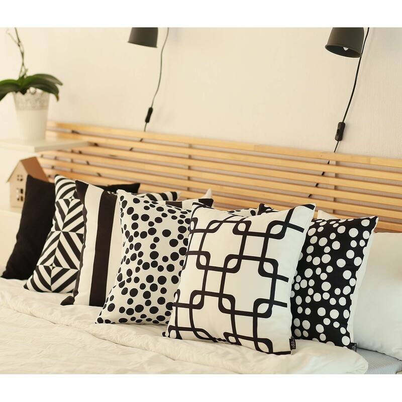 Yellow and White Grid Geometric Throw Pillow