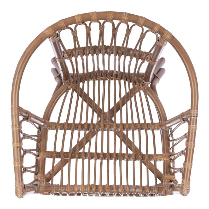 SAFAVIEH Silia Rattan Accent Chairs (Set of 2) - 22.8" W x 23.6" L x 30.3" H - 23Wx24Dx30H