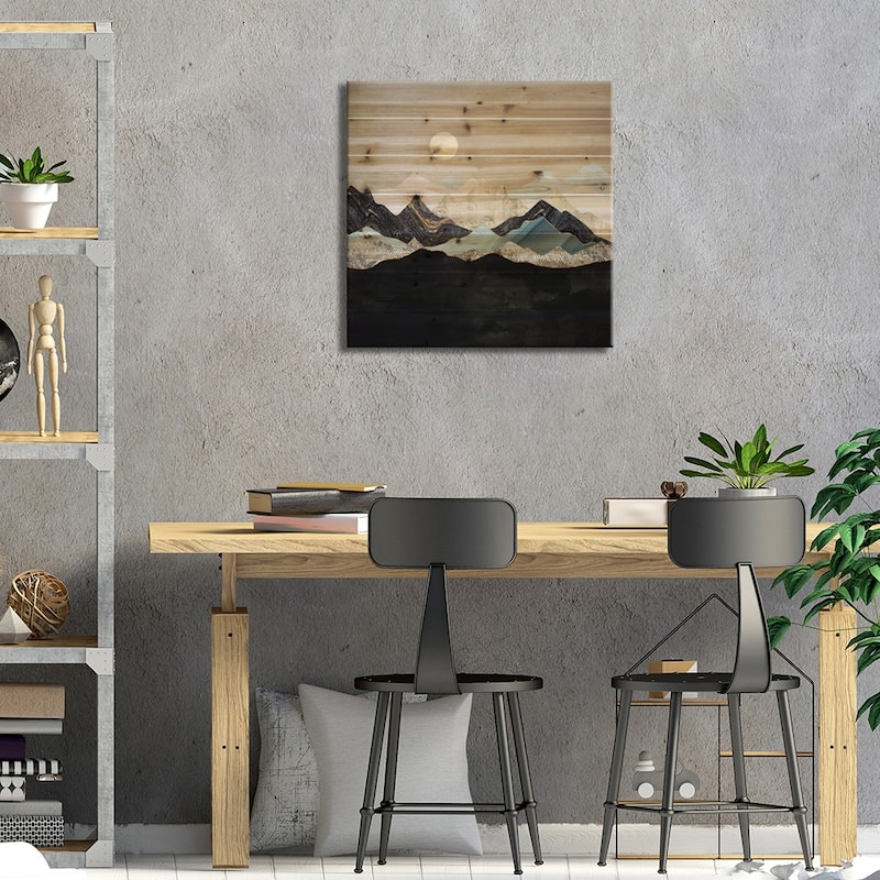 Silent Dusk Print On Wood by SpaceFrog Designs - Multi-Color