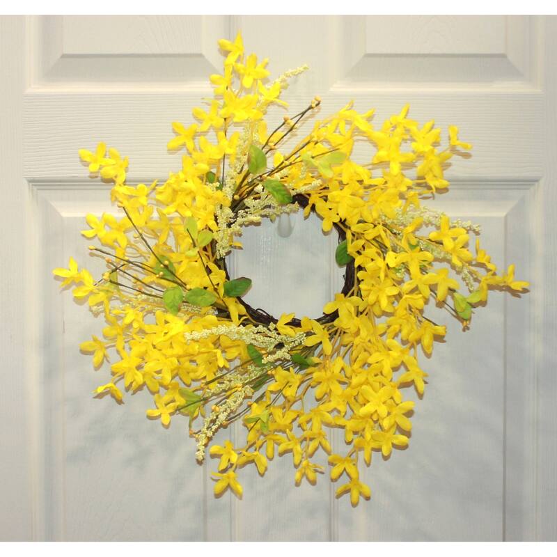 20" Artificial Forsythia Wreath - 20
