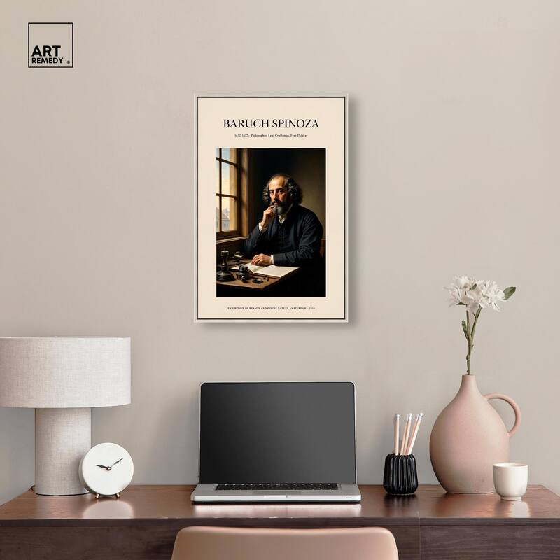 Philosopher Spinoza Canvas by Art Remedy