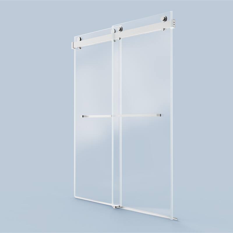 56-60"W x 76"H Frameless Double Sliding Shower Door