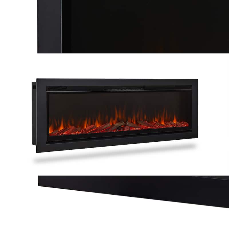 64.5 Inch Wall Mounted/Recessed Electric Fireplace Insert by Real Flame
