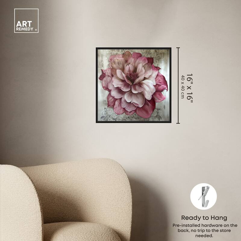 Art Remedy Darla Framed Floral Fine 1 Piece Canvas Wall Art