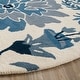 preview thumbnail 9 of 14, Martha Stewart by SAFAVIEH Marianela Wool Area Rug 4' Round - Azurite - Round