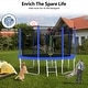 preview thumbnail 2 of 10, 12 ft. Outdoor Blue Heavy-Duty Round Trampoline with Enclosure with Basketball Hoop and Ladder