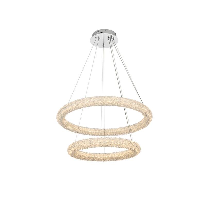 Indigo Home 28 inch Adjustable LED Chandelier - Chrome