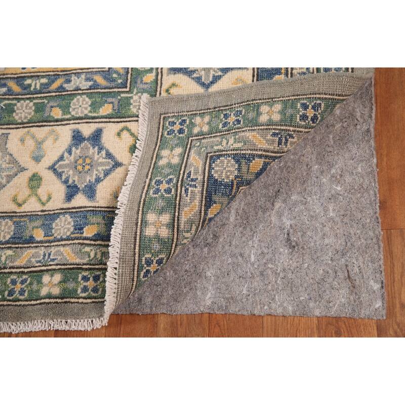 Traditional / Geometric Kazak Area Rug Handmade Wool Carpet - 10'0"x 13'2"