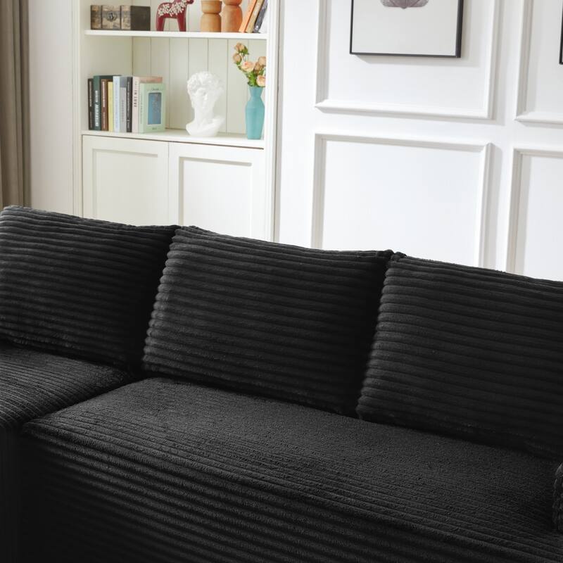 96.1" Modern L-Shaped Cloud Sectional Sofa, No Assembly Required