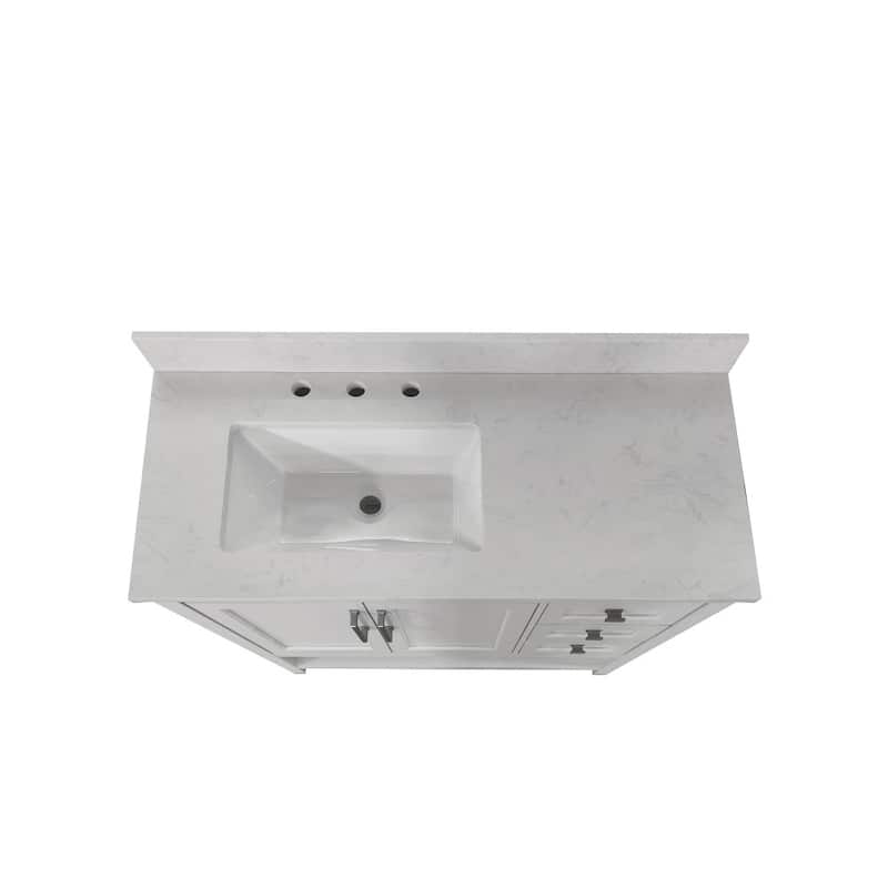 Bathroom Vanity with Sink, Open Storage, and Storage Drawers