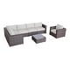 preview thumbnail 8 of 8, LSI 7 Piece Rattan Sunbrella Sectional Seating Group with Cushions