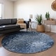 preview thumbnail 48 of 47, Premium Washable Super Soft Solid Imprints Mayfield Rug Blue - 8' x 8' - Round