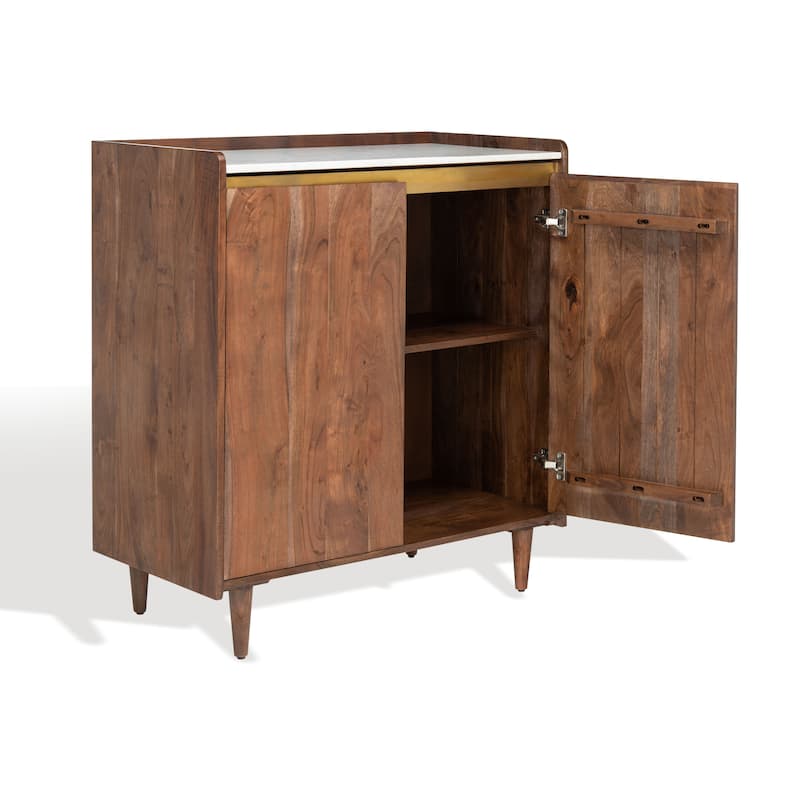 SAFAVIEH Couture Milana Marble Bar Cabinet - 35"W x 18"D x 39"H