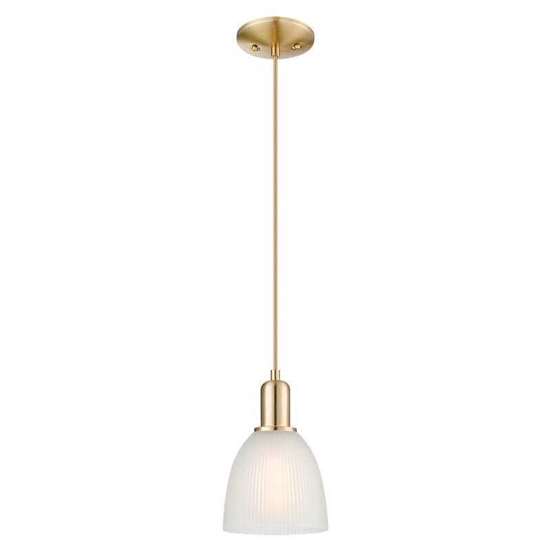 Innovations Lighting Endless Possibilities Arcadia - Castile - 1 Light 6" Cord Hung Mini Pendant - Champagne Bronze/White