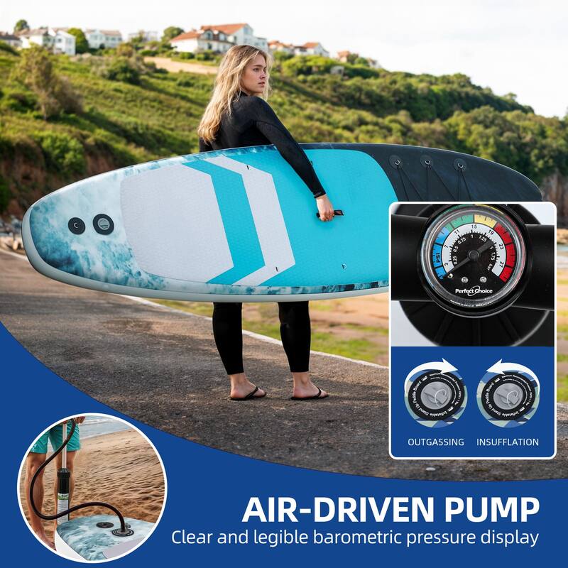 Inflatable Stand Up Paddle Boards with Premium SUP Paddle Board Accessories, Wide Stable Design, Non-Slip Comfort Deck