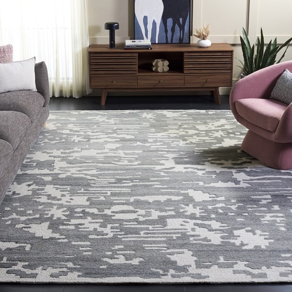 slide 2 of 14, SAFAVIEH Handmade Chatham Miliana Abstract Wool Rug
