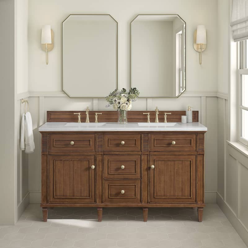 James Martin Vanities 424-V60D-3AF Lorelai 60" Double Basin Wood