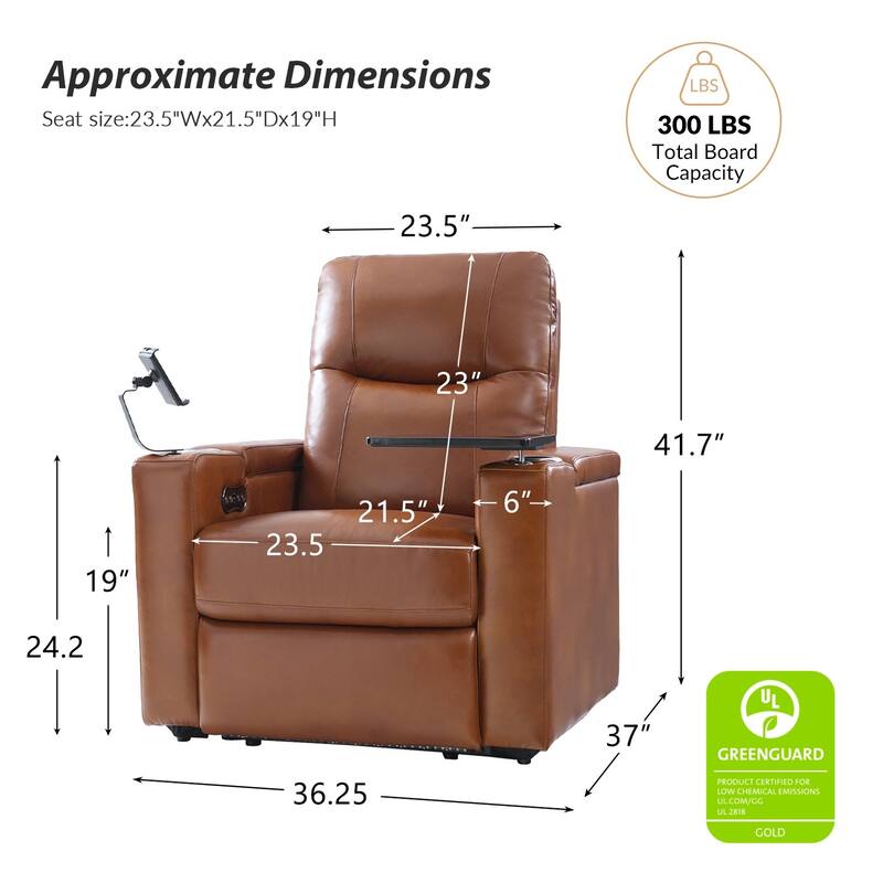 Lothaire Genuine Leather Recliner by HULALA HOME