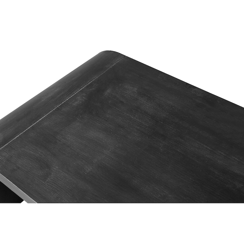 47.24" Solid Wood Coffee Table with Art Deco Design, 200 lbs Weight Capacity, and Easy Assembly