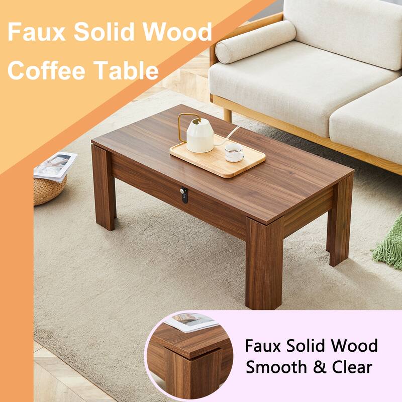 Multi-Functional Mdf Coffee Table With Password Lock