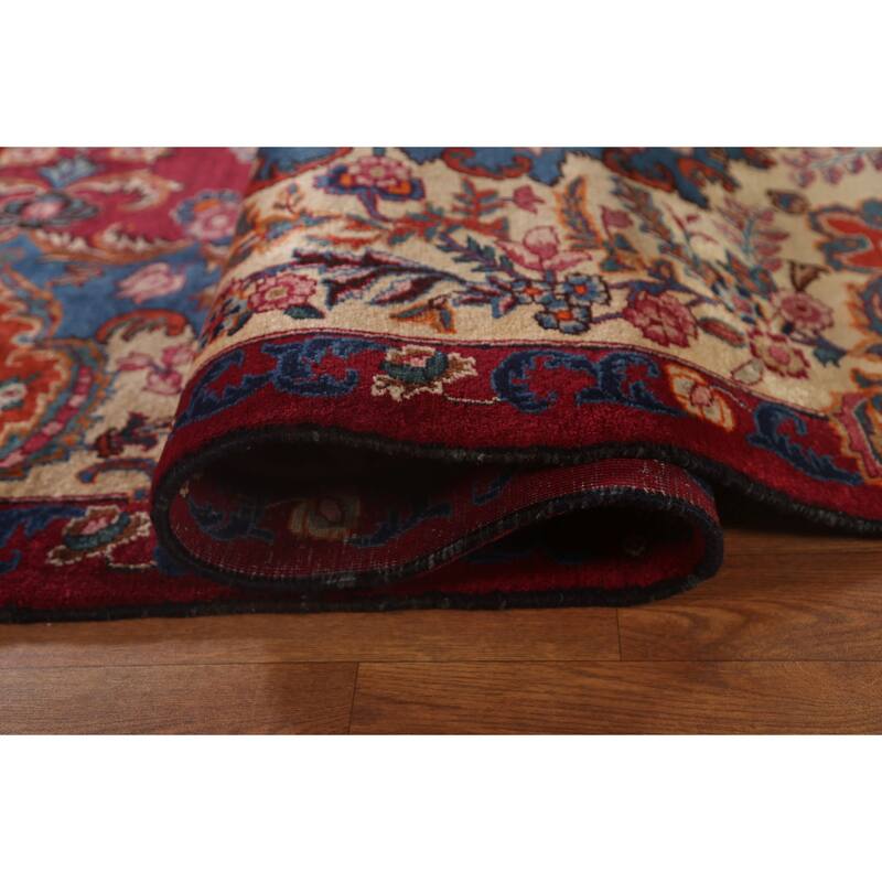 Floral Kashmar Persian Antique Area Rug Handmade Wool Carpet - 10'3"x 12'10"