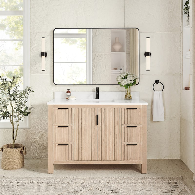Shenzhen Bath Vanity with Composite Stone Top without Mirror