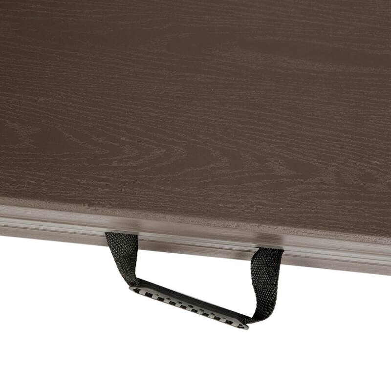 30"W x 72"L Bi-Fold Plastic Banquet and Event Folding Table with Carrying Handle - 72"D x 30"W x 29"H