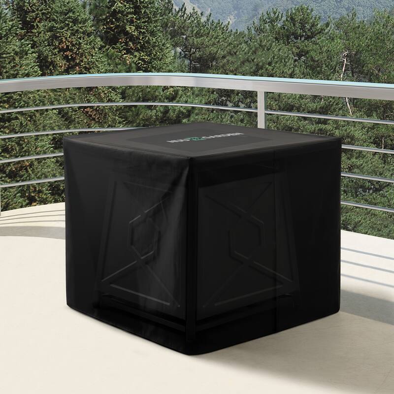 Outdoor Oxford Cover for Pyramid Propane Gas Patio Heater, Water, UV-Resistant - Fit for 28.35*28.35*26.77 Heater - Black