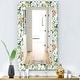 preview thumbnail 3 of 5, Designart 'Green Flowers 5' Traditional Mirror - Printed Wall Mirror