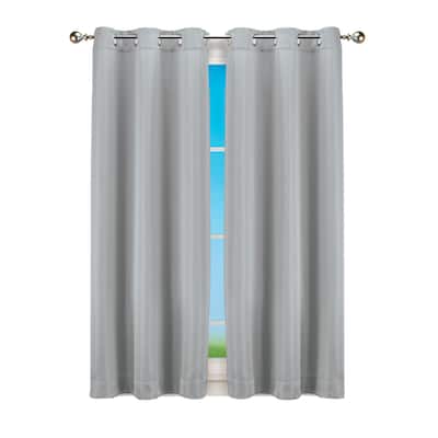 Linen Look 40-Inch Grommet Top Curtain Panel