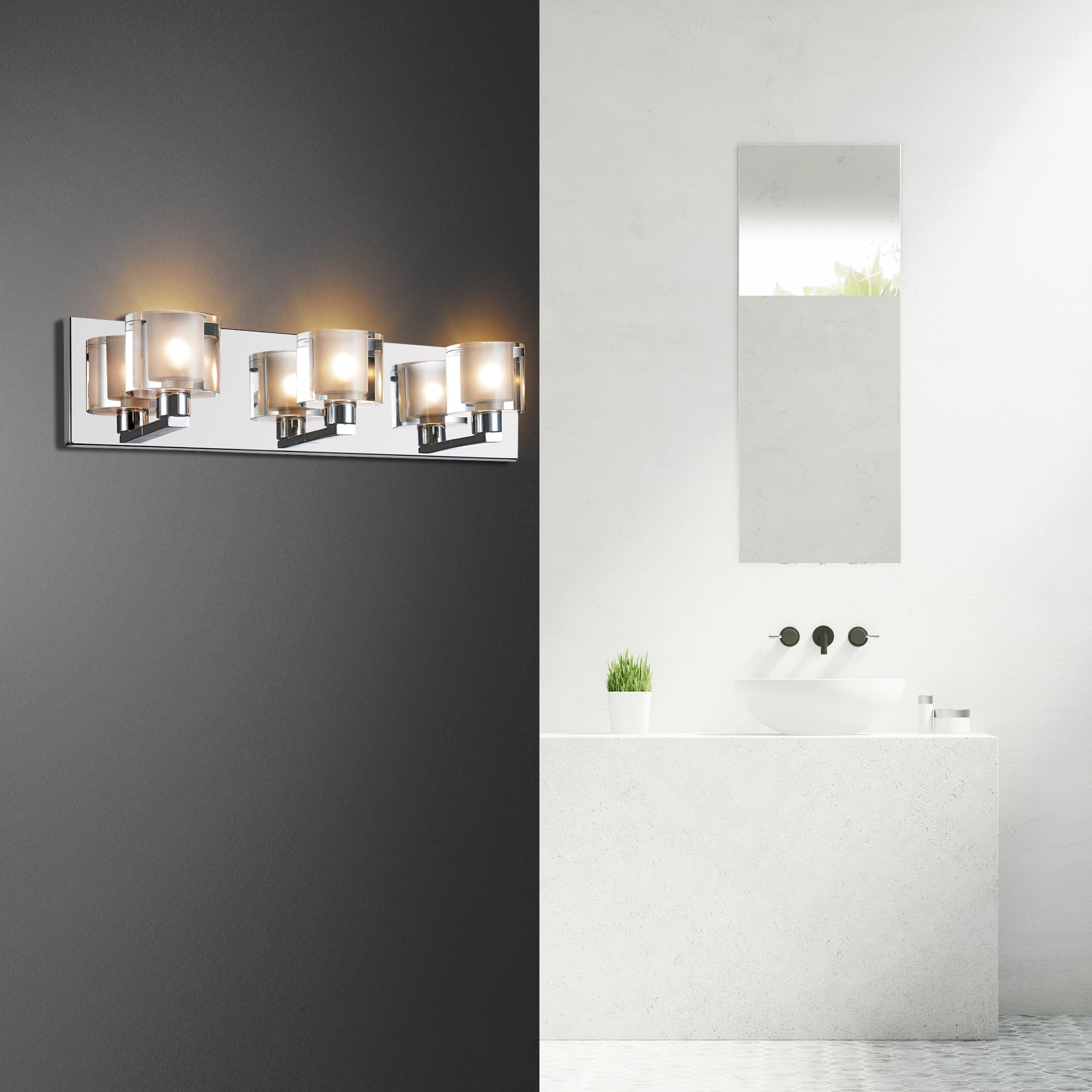 CWI Lighting Tina 3 Light Chrome Wall Sconce