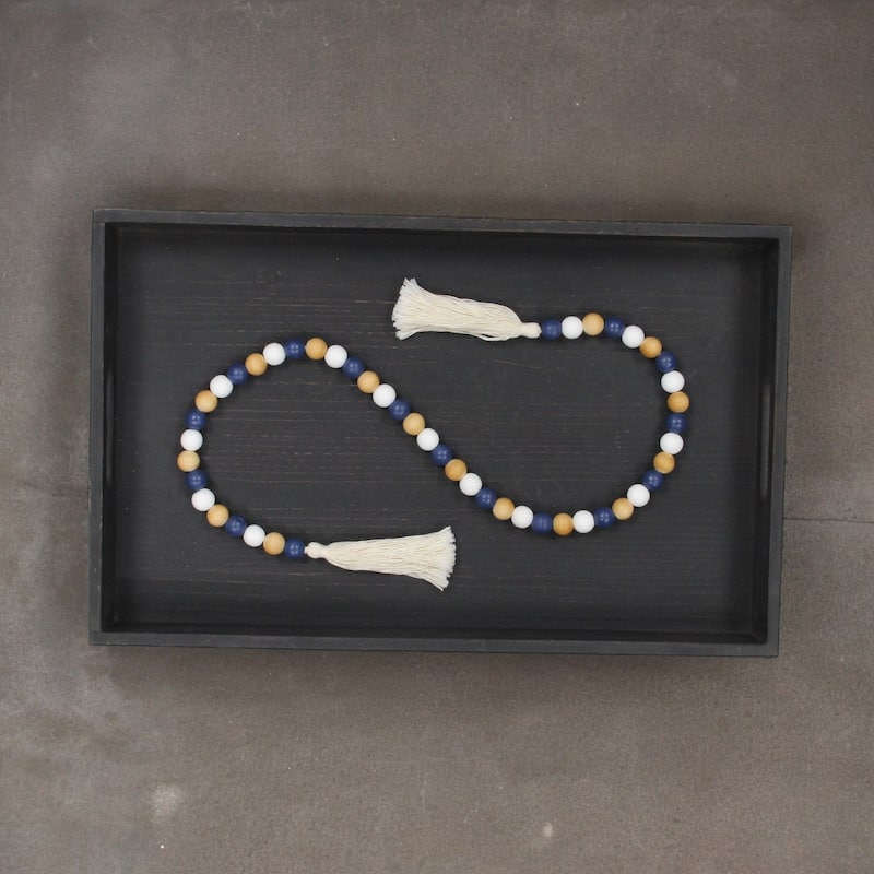 Kira Brown Blue and White Beaded Garland - Multi-Color