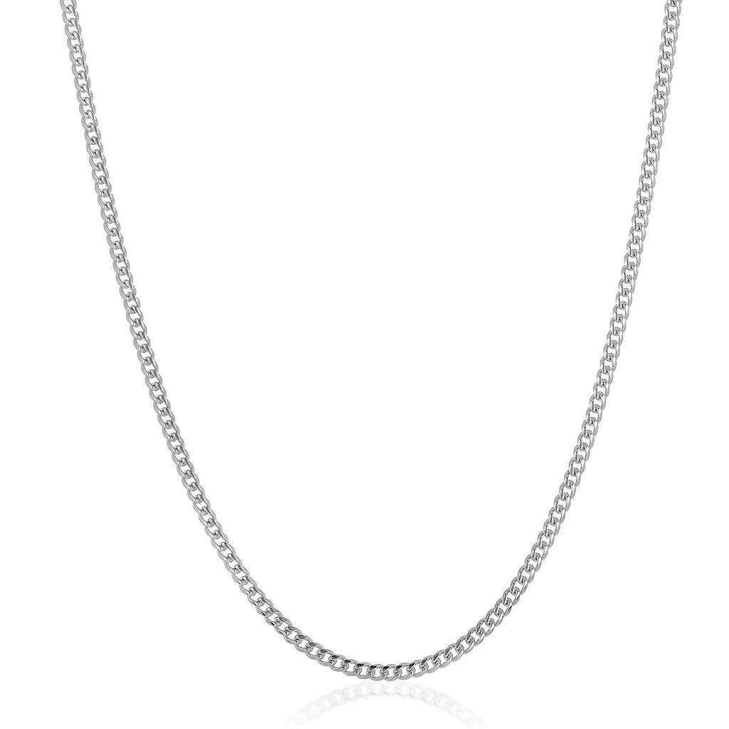 Crucible Men's Stainless Steel Rounded Curb Chain (3.5mm) - 22"