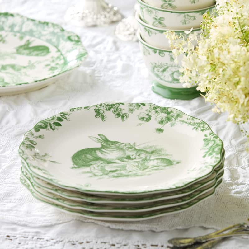 Certified International Le Jardin Set of 4 Dinner Plate 11" - 10.75"W x 10.75"D x 1.125"H