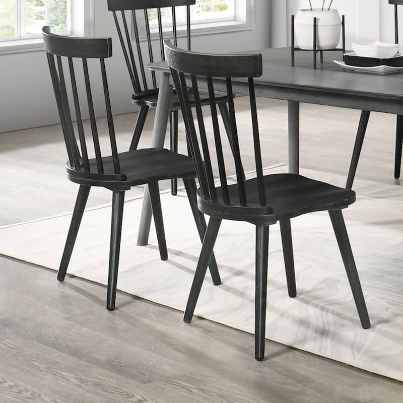 Wood Dining Chair Solid Chair Set of 2