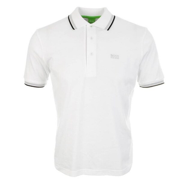 BOSS HUGO BOSS Mens Pique Deep V-Neck T-Shirt