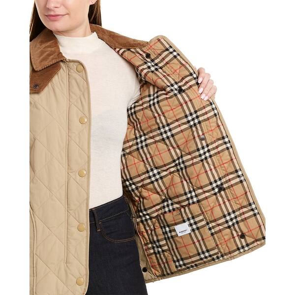Shop Burberry Diamond Quilted Thermoregulated Barn Jacket