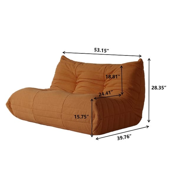 dimension image slide 7 of 12, Teddy Fabric Lazy Sofa Sets for Bedroom Living Room,Comfortable Bean Bag Chair Floor Couch