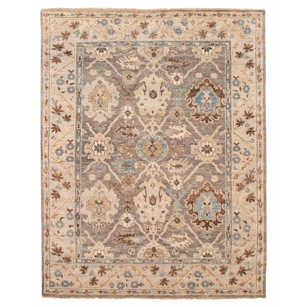 ECARPETGALLERY Hand-knotted Jules Serapi Grey Wool Rug - 7'11 x 10'1