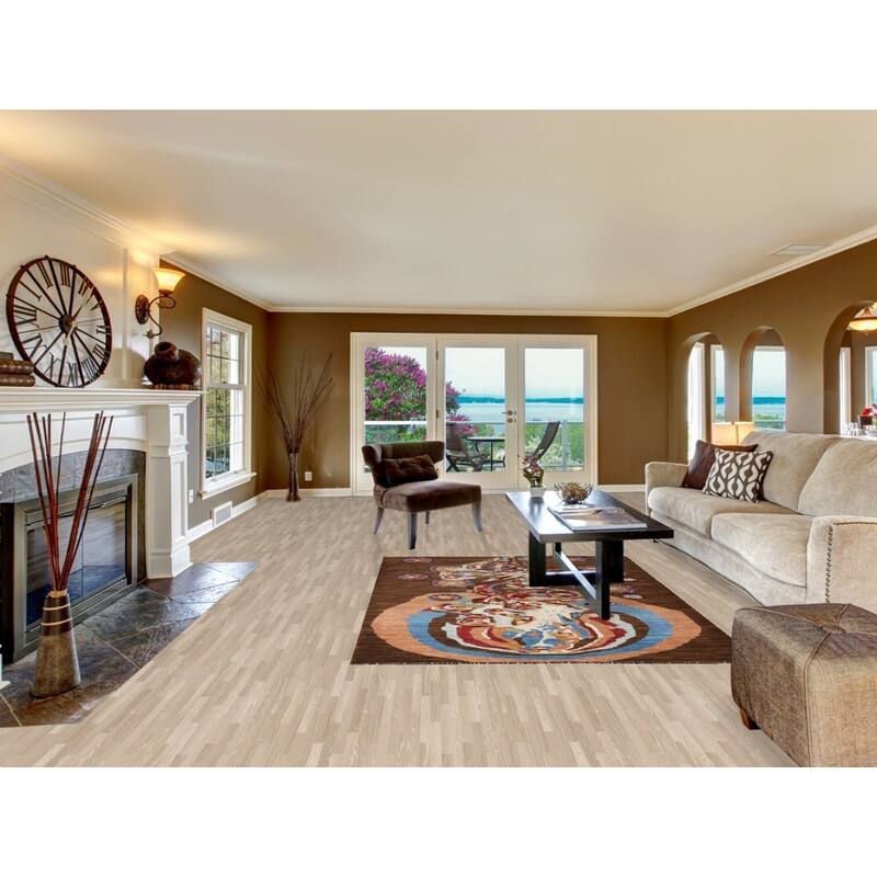 Vegetable Dye Contemporary Abstract Wool Area Rug Hand-knotted Carpet - 5'8" x 7'9"