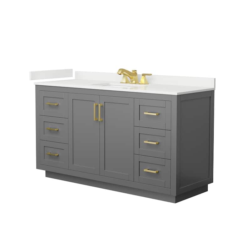 Wyndham Collection WCF292960S-QTZ-US3MXX Miranda 60" Free Standing