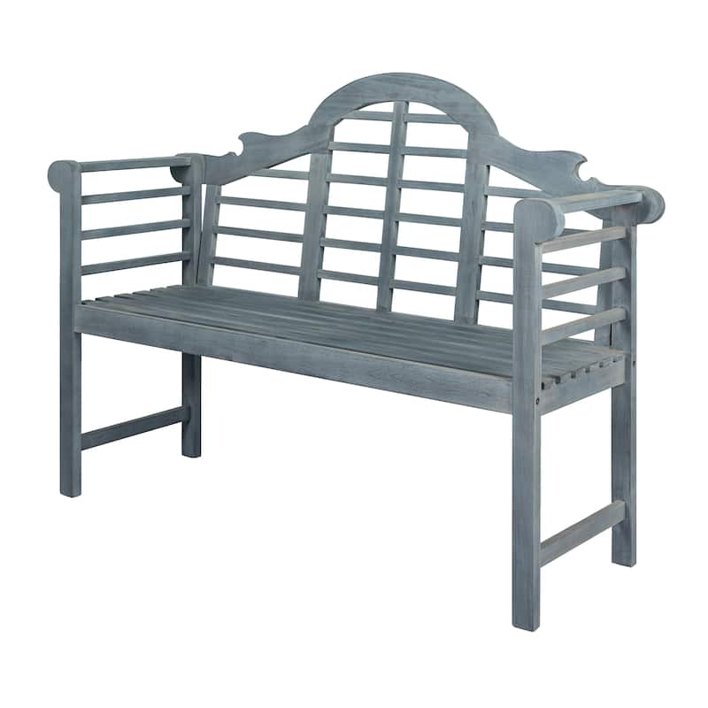 Apollo 51.2" 3-Seat Arched 600-Lbs Support Acacia Wood Outdoor Garden Patio Bench, by JONATHAN Y