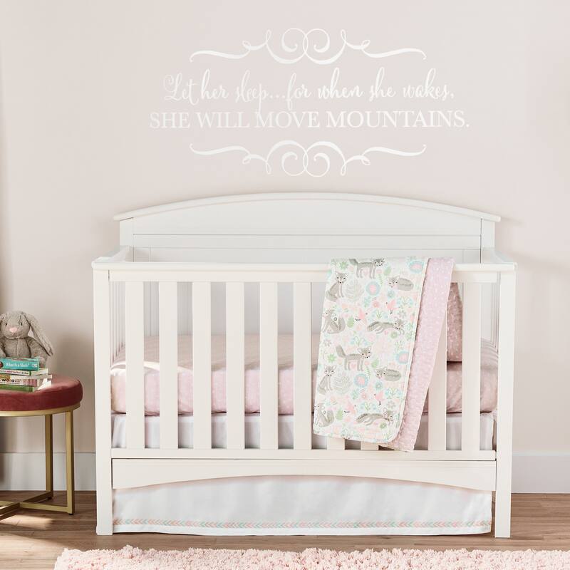 Lush Decor Baby Pixie Fox Geo Organic Cotton Fitted Crib Sheet, 2 Pack - 52"x 28" x 9"
