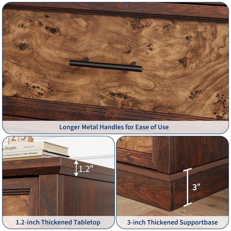 47" Farmhouse 6 Drawers Dresser